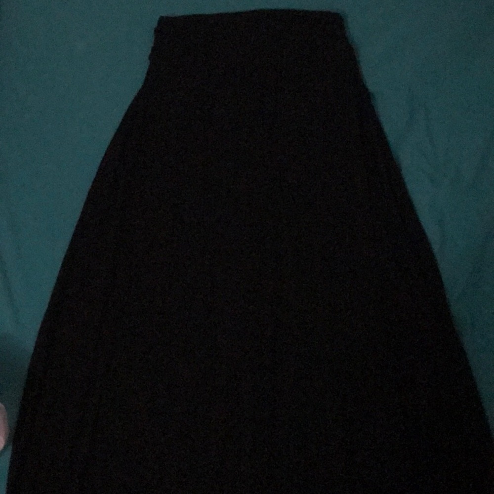 Long black skirt flowy skirt